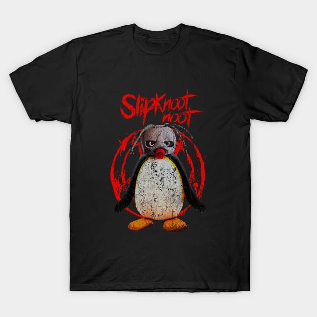 Noot Noot Death Metal Penguin T-Shirt by Jazz In The Gardens